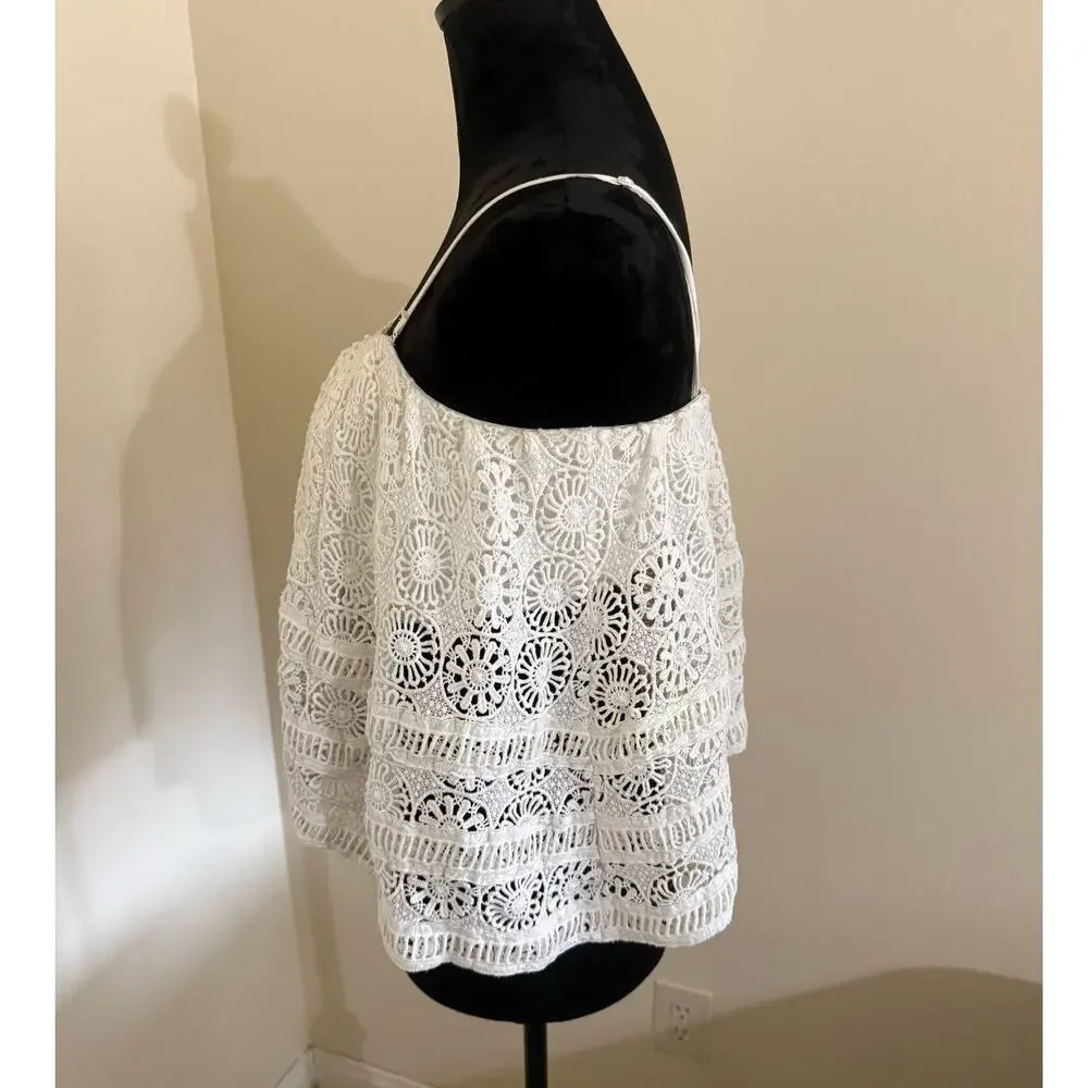 Free People Sydney Lace Tube Top - Cream/White M - Picture 2 of 10